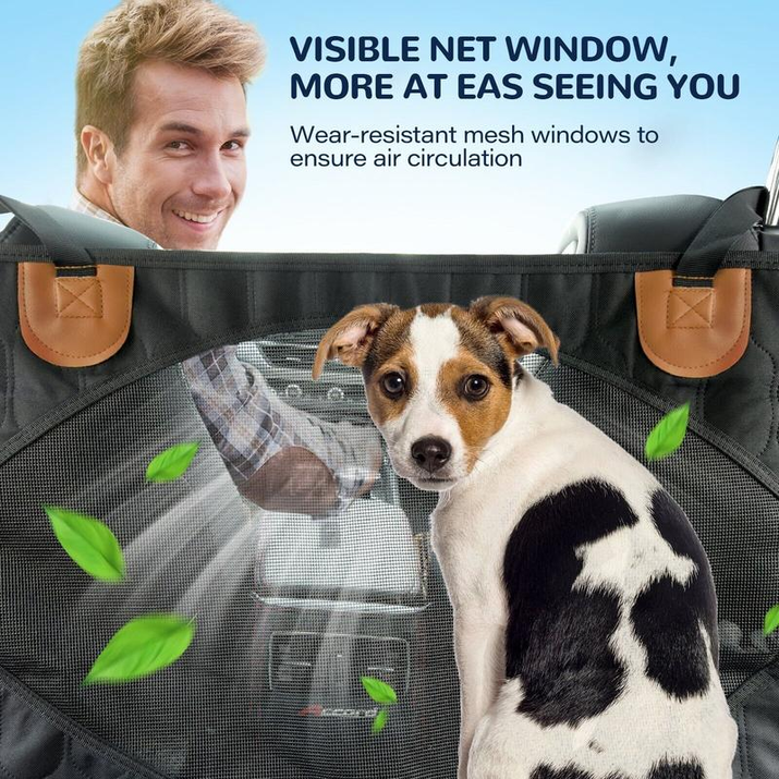 Nw4Lbs 54*58 Inch Dog Car Seat Cover Back Seat Cover with Mesh, Waterproof Pet Carrier Cars Rear Back Seat Mat Hammock Cushion