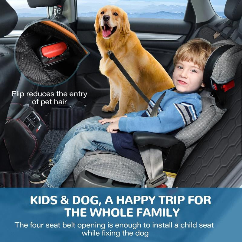Nw4Lbs 54*58 Inch Dog Car Seat Cover Back Seat Cover with Mesh, Waterproof Pet Carrier Cars Rear Back Seat Mat Hammock Cushion
